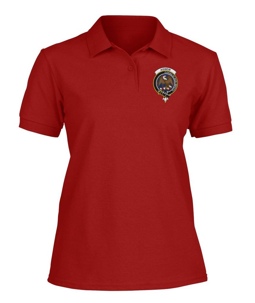 Clan Agnew Family Crest Polo T-Shirt XX49 Agnew Tartan Tartan Polo   