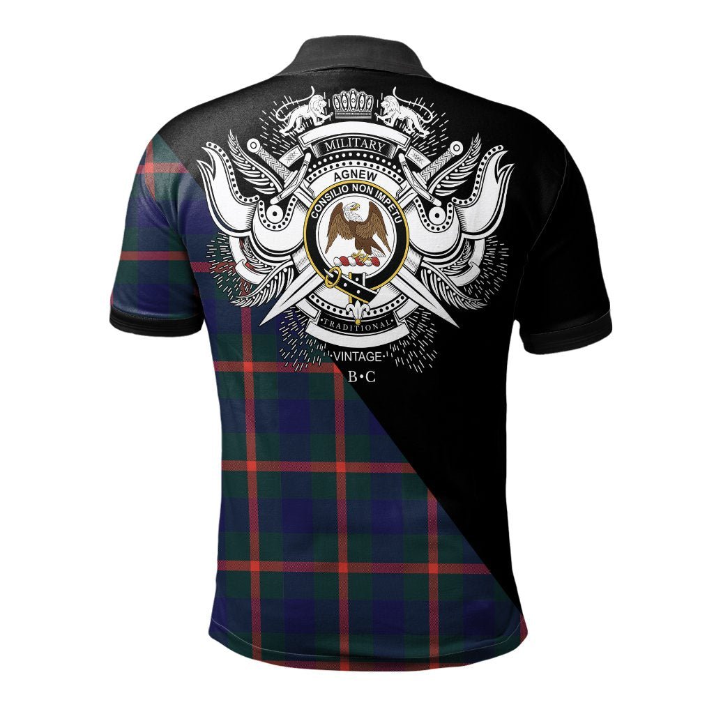 Clan Agnew Modern Clan - Military Polo Shirt EH58 Agnew Modern Tartan Tartan Polo   
