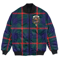 Clan Agnew Modern Tartan Crest Bomber Jacket MQ48 Agnew Modern Tartan Tartan Bomber Jacket   