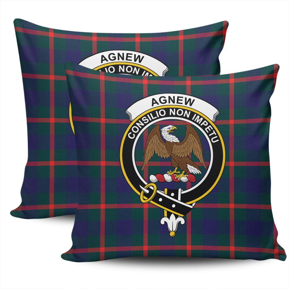 Clan Agnew Modern Tartan Crest Pillow Cover OE64 Clan Agnew Tartan Today   