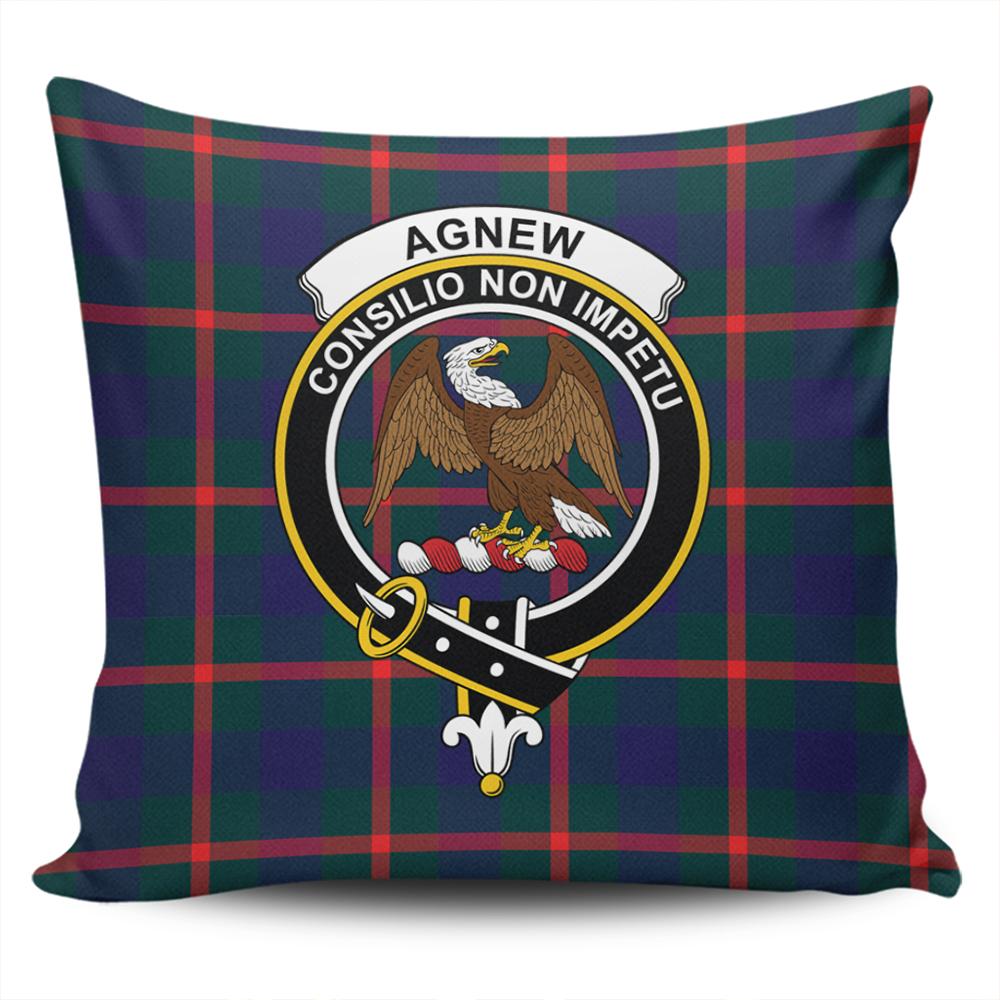 Clan Agnew Modern Tartan Crest Pillow Cover OE64 Clan Agnew Tartan Today   