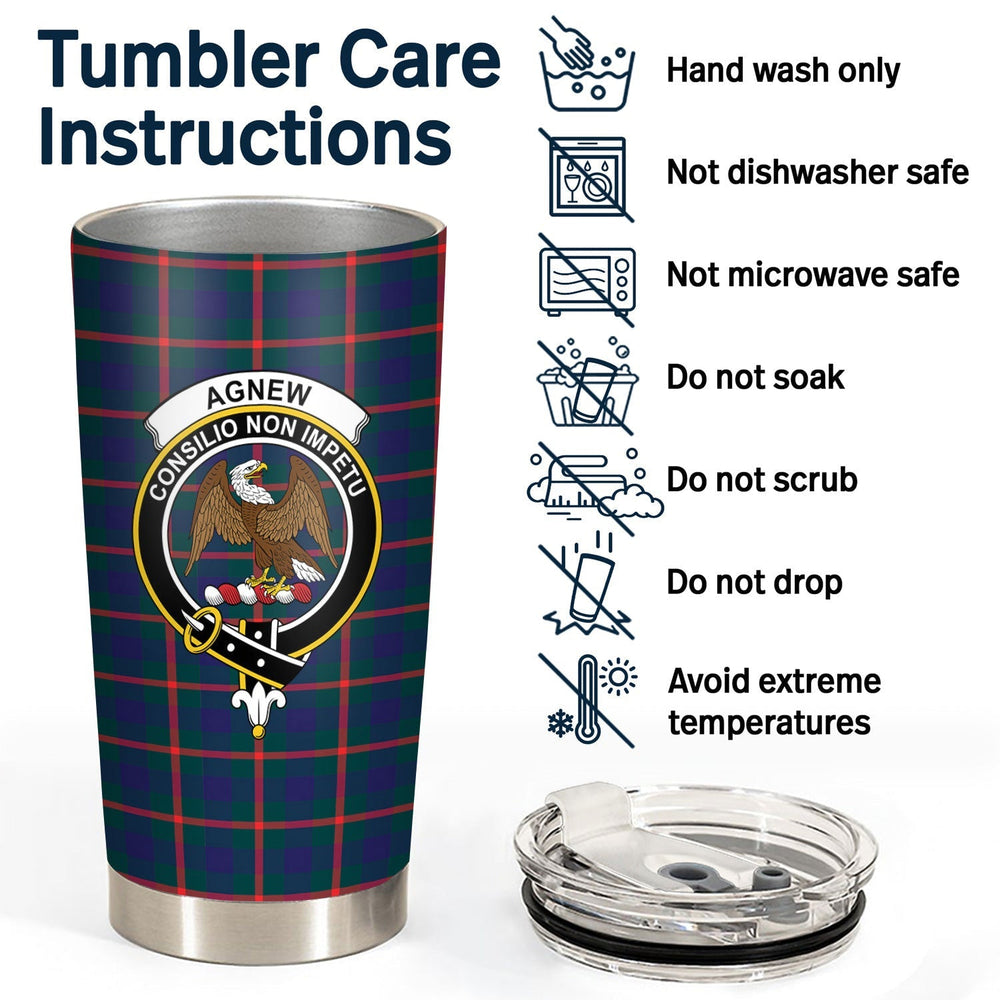 Clan Agnew Modern Tartan Crest Tumbler OB10 Clan Agnew Tartan Today   