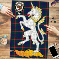 Clan Agnew Modern Tartan Crest Unicorn Scotland Jigsaw Puzzles Gift For Family UM23 Clan Agnew Tartan Today   