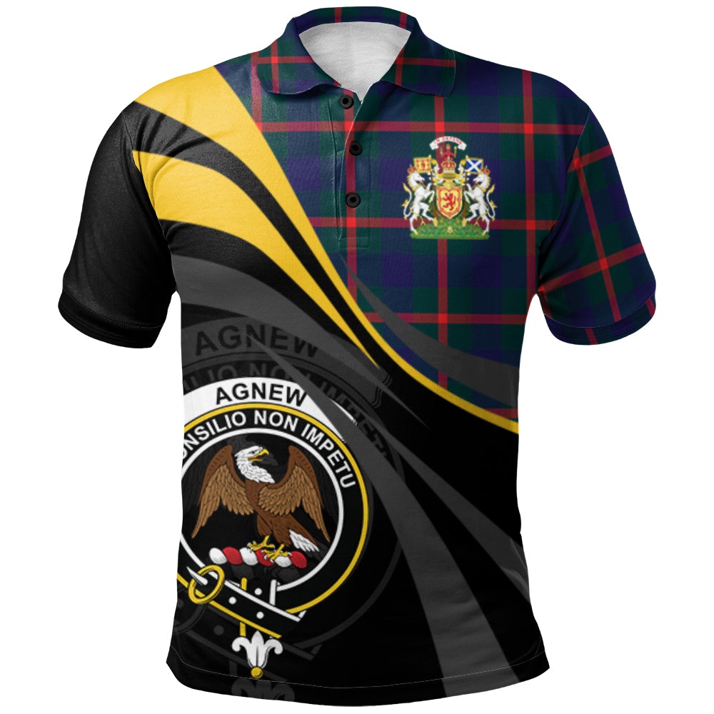 Clan Agnew Modern Tartan Polo Shirt - Royal Coat Of Arms Style EB94 Agnew Modern Tartan Tartan Polo   