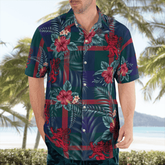 Clan Agnew Modern Tartan Scottish Lion Hawaiian Shirt AT40 Agnew Modern Tartan Tartan Hawaii Shirt   
