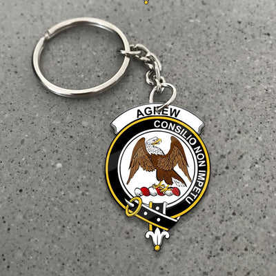 Clan Agnew Tartan Crest Keychain DT92