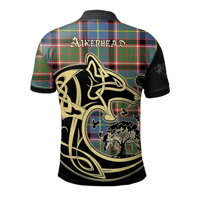 Clan Aikenhead Tartan Polo Shirt Viking Wolf
