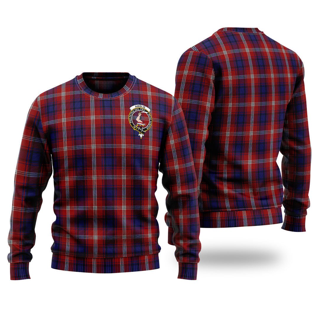 Clan Ainslie Tartan Christmas Ugly Sweater RK77 Ainslie Tartan Tartan Sweater   