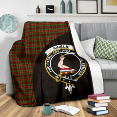 Clan Ainslie Tartan Crest Blanket 3 Sizes BD80 Clan Ainslie Tartan Today   
