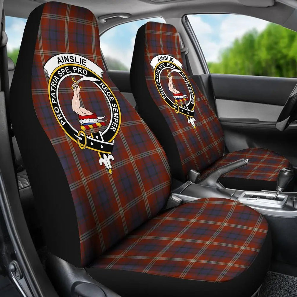 Clan Ainslie Tartan Crest Car Seat Cover OW32 Clan Ainslie Tartan Today   
