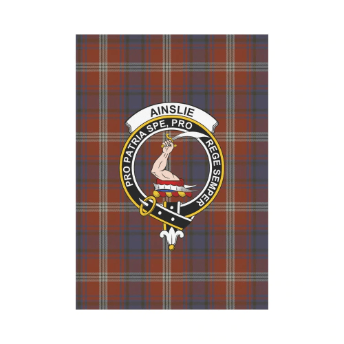 Clan Ainslie Tartan Crest Garden Flag DS52 Clan Ainslie Tartan Today   