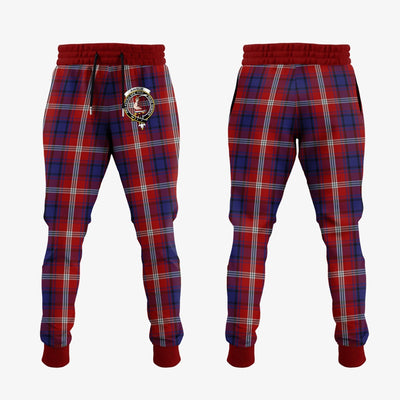 Clan Ainslie Tartan Crest Jogger Sweatpants