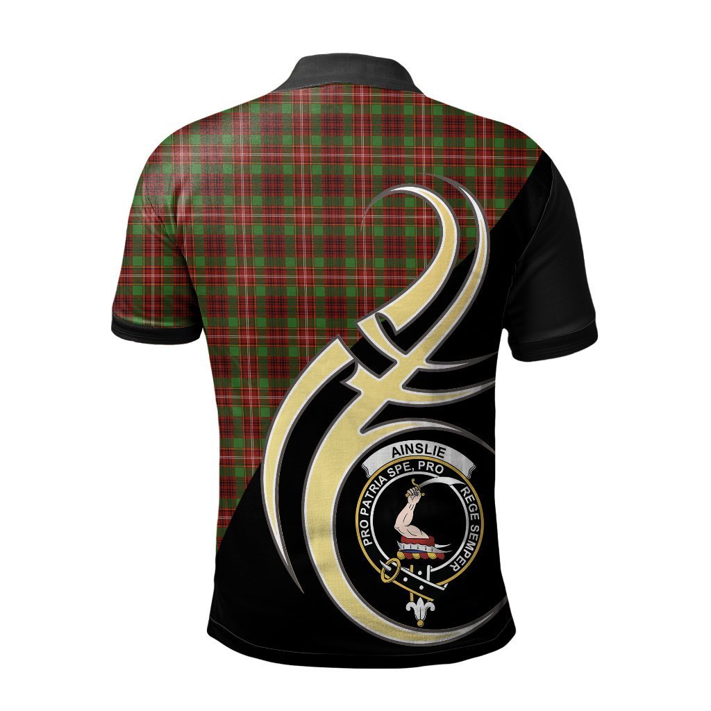 Clan Ainslie Tartan Polo Shirt - Believe In Me Style QK65 Ainslie Tartan Tartan Polo   