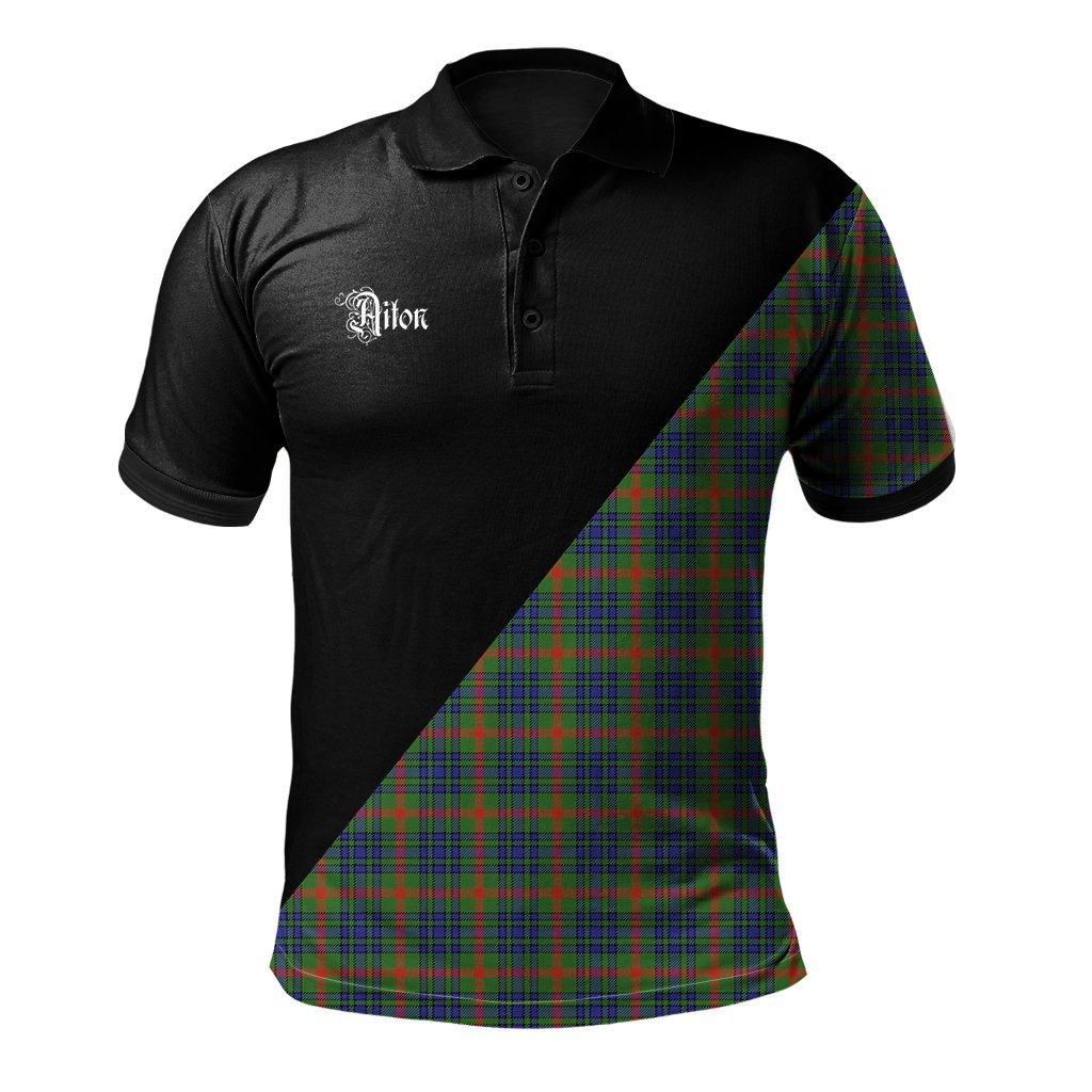 Clan Aiton Clan - Military Polo Shirt YW76 Aiton Tartan Tartan Polo   