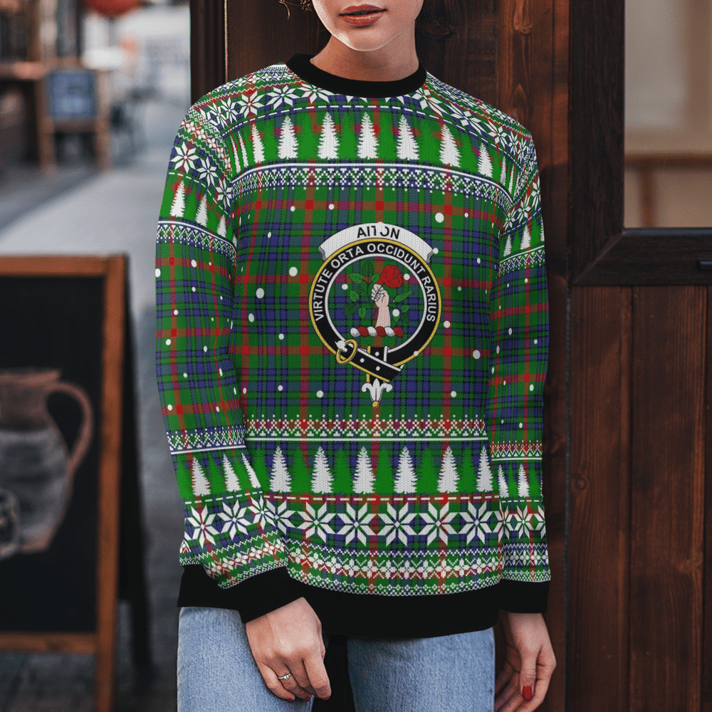 Clan Aiton Crest Tartan Christmas Ugly Sweater YN35 Aiton Crest Tartan Tartan Ugly Sweater   