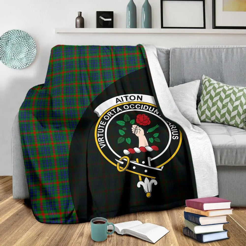 Clan Aiton Family Tartan Crest Blanket 3 Sizes TS25 Clan Aiton Tartan Today   