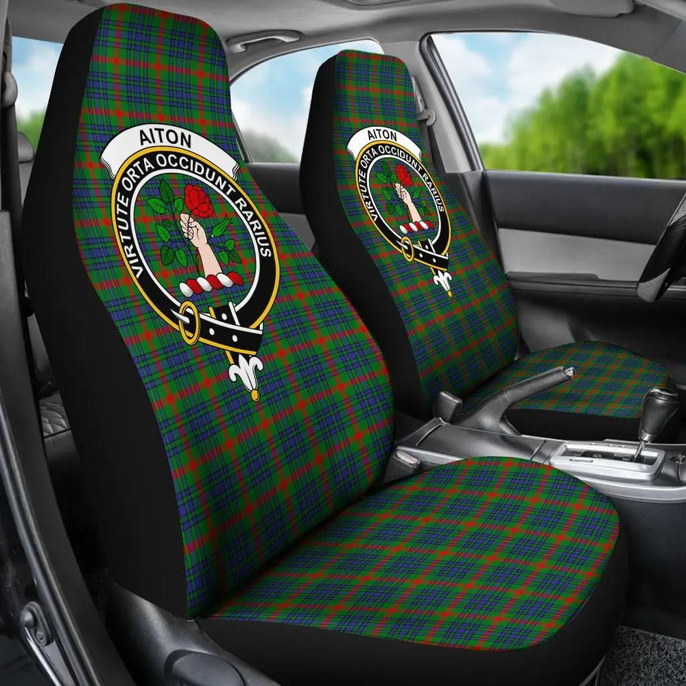 Clan Aiton Tartan Crest Car Seat Cover JY60 Clan Aiton Tartan Today   