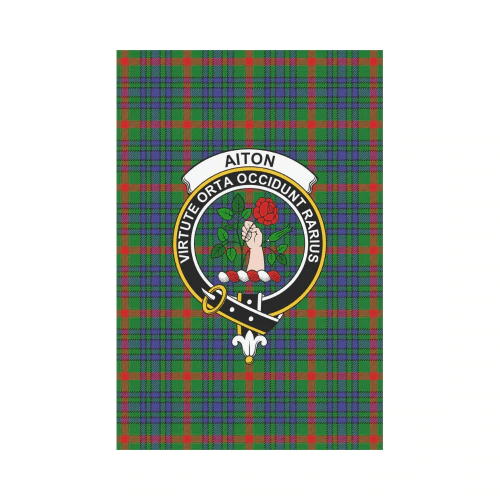 Clan Aiton Tartan Crest Garden Flag VO31 Clan Aiton Tartan Today   