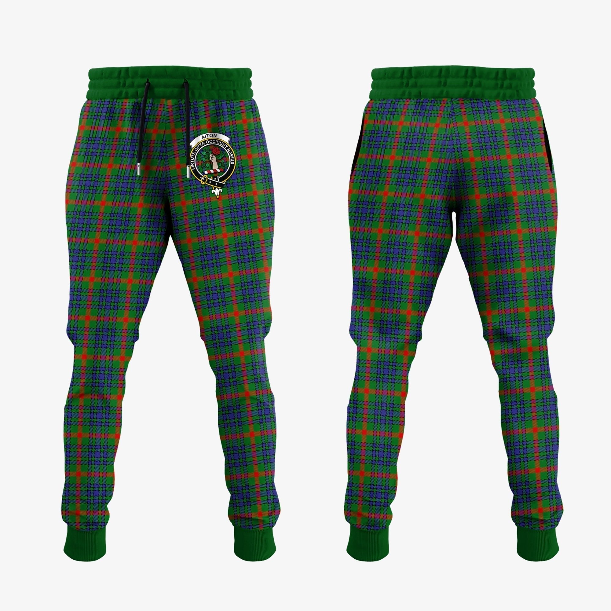 Clan Aiton Tartan Crest Jogger Sweatpants GI73 Clan Aiton Tartan Today   