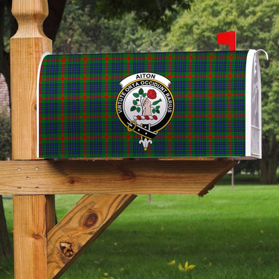 Clan Aiton Tartan Crest Mailbox