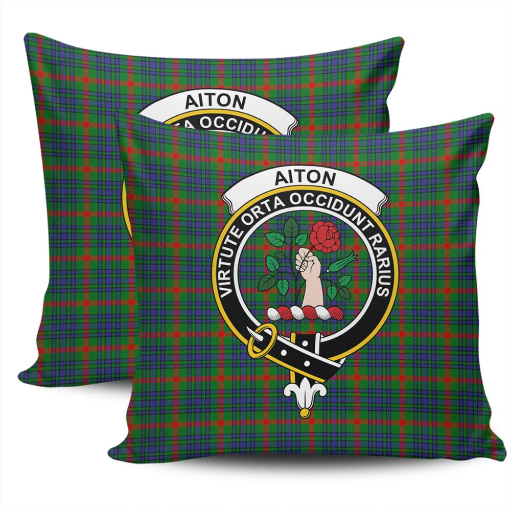 Clan Aiton Tartan Crest Pillow Cover JY25 Clan Aiton Tartan Today   