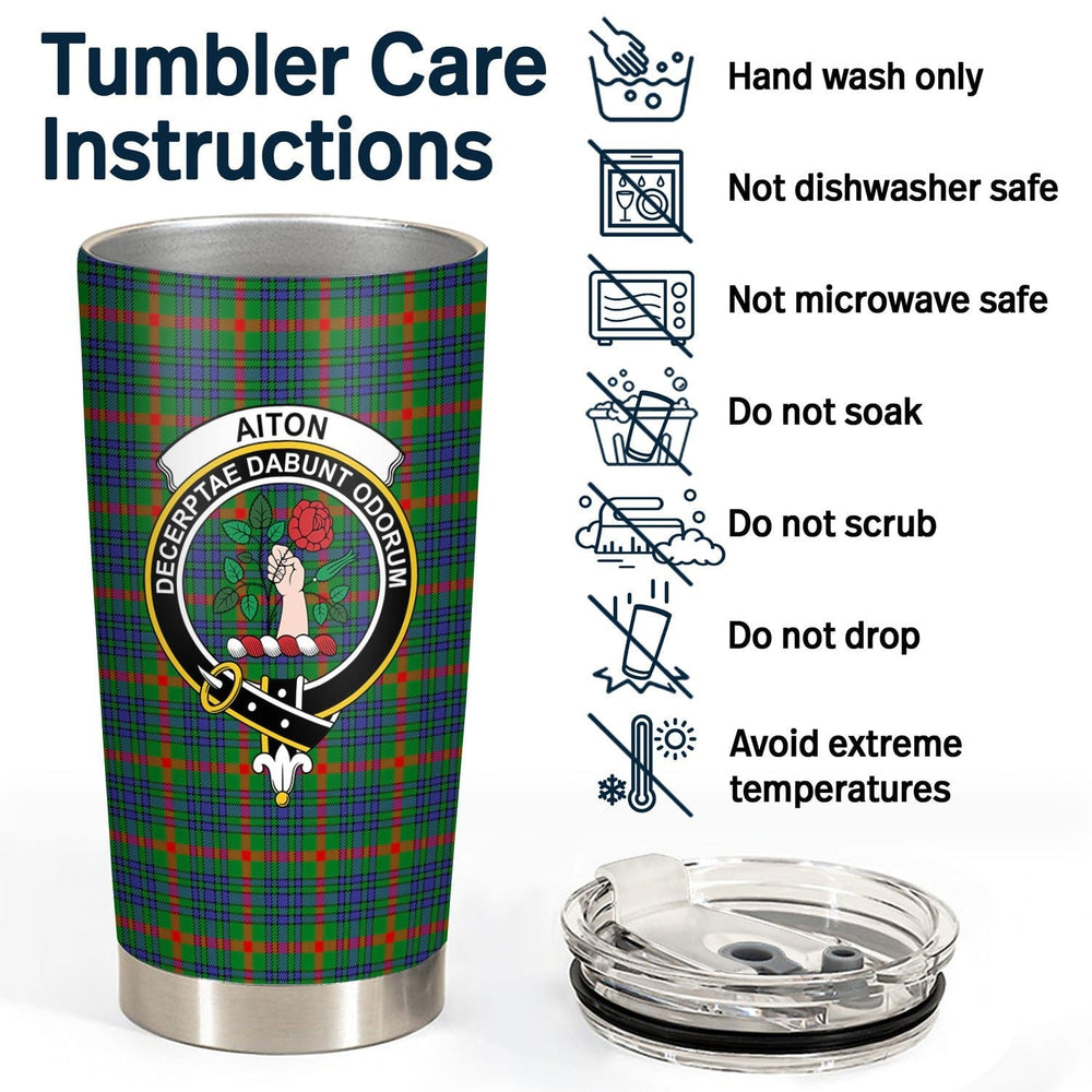 Clan Aiton Tartan Crest Tumbler UM30 Clan Aiton Tartan Today   