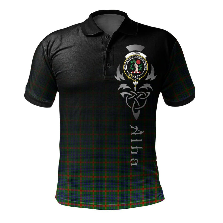 Clan Aiton Tartan Polo Shirt - Alba Celtic Style CD66 Aiton Tartan Tartan Polo   