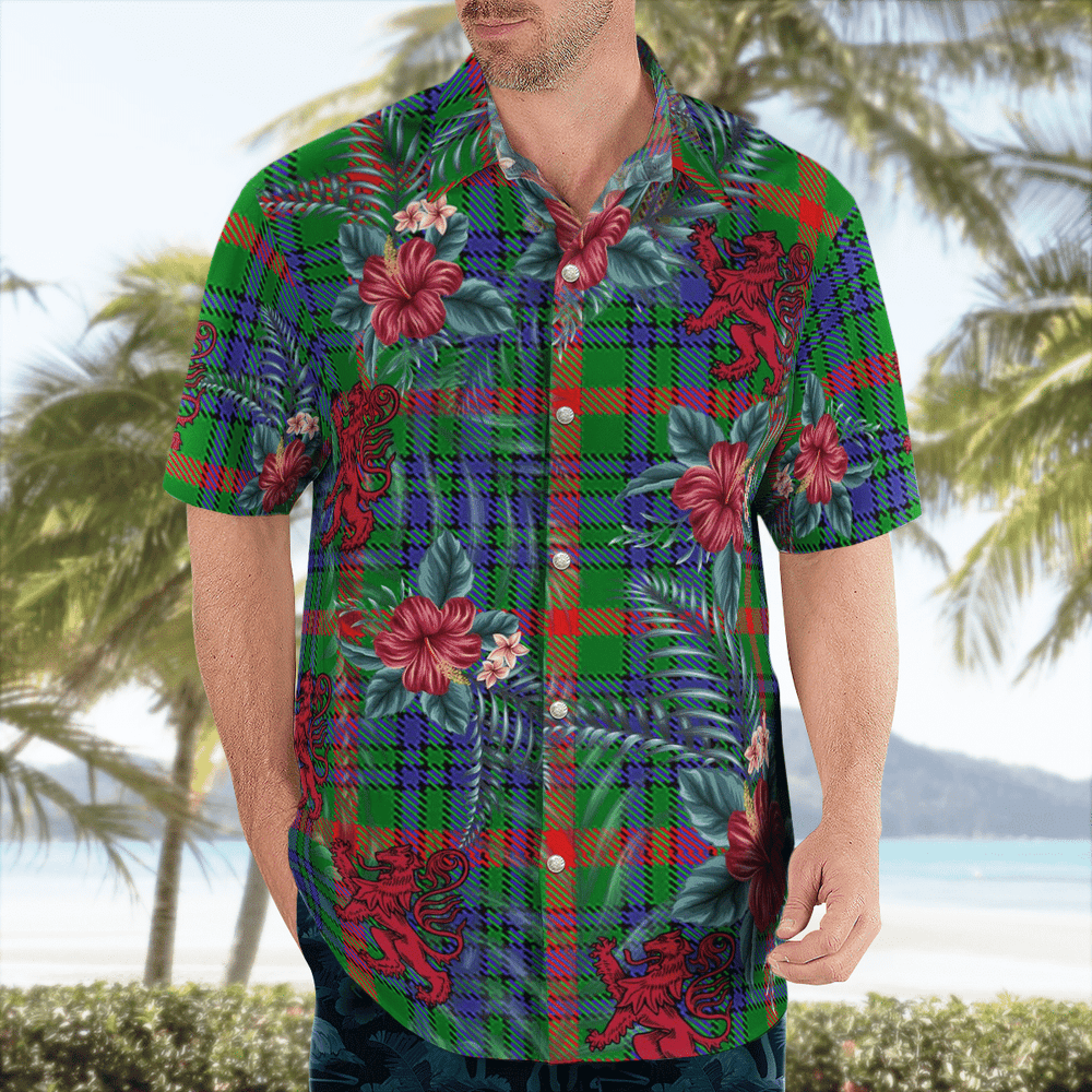 Clan Aiton Tartan Scottish Lion Hawaiian Shirt IT31 Aiton Tartan Tartan Hawaii Shirt   