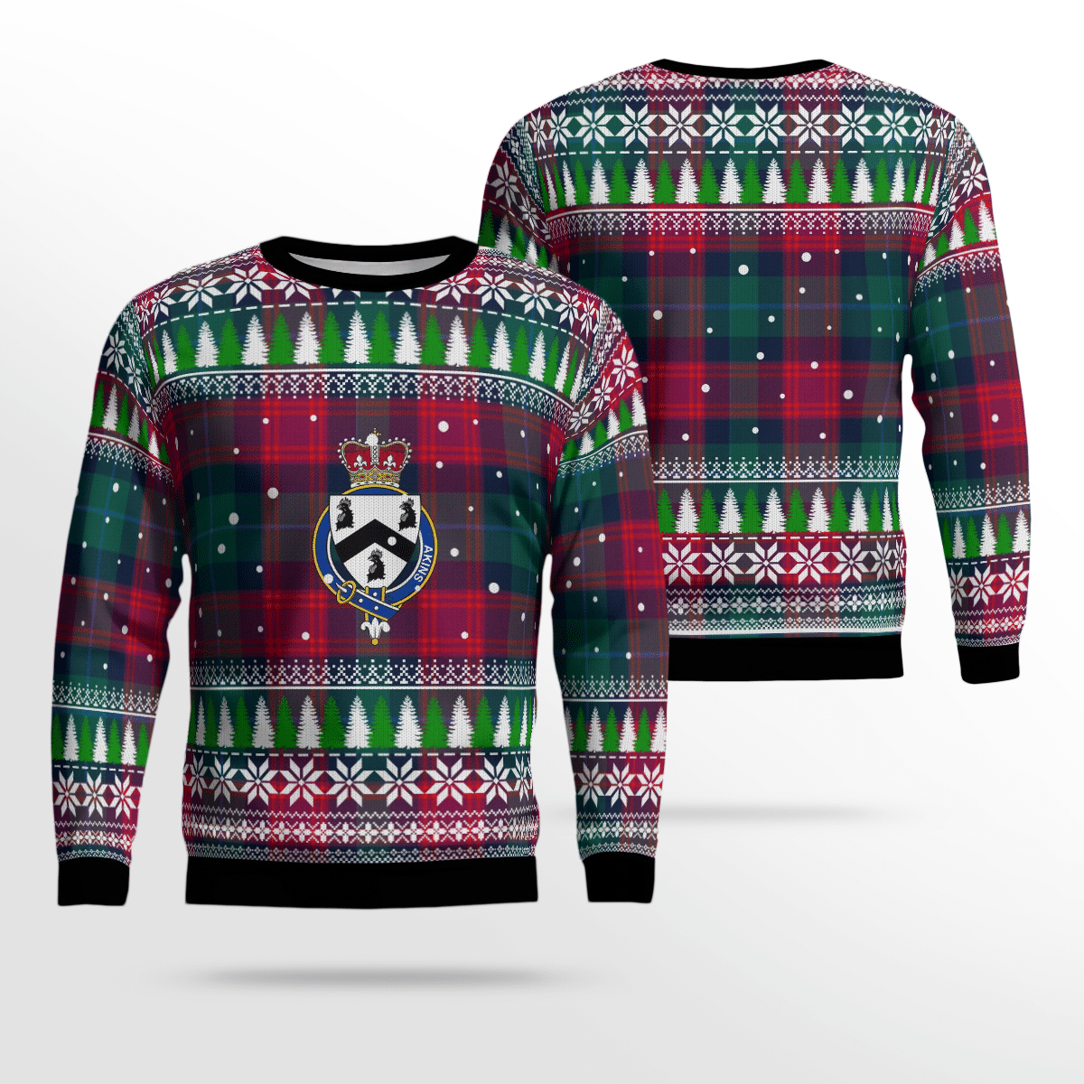 Clan Akins Crest Tartan Christmas Ugly Sweater IA87 Akins Crest Tartan Tartan Ugly Sweater   