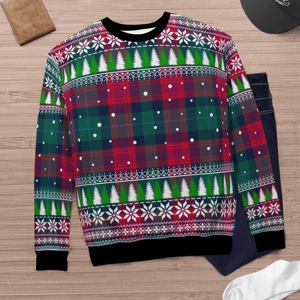 Clan Akins Tartan Christmas Ugly Sweater HE75 Akins Tartan Tartan Ugly Sweater   