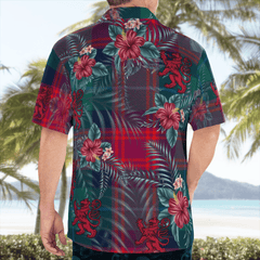 Clan Akins Tartan Scottish Lion Hawaiian Shirt XZ62 Akins Tartan Tartan Hawaii Shirt   