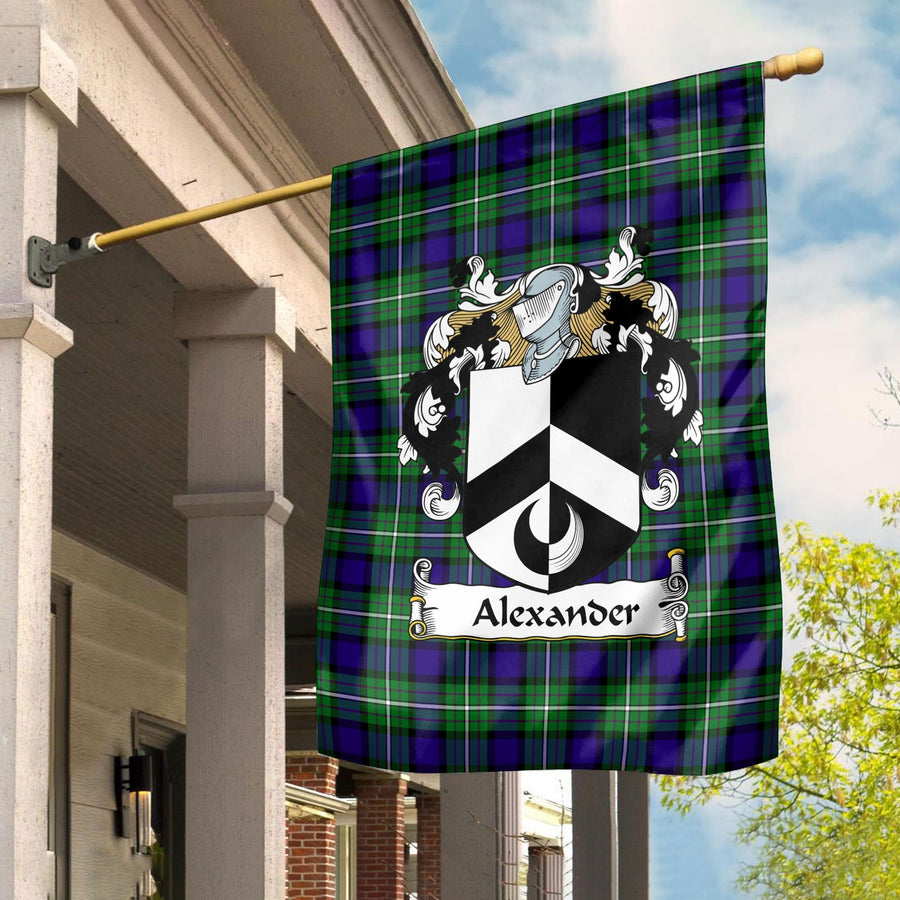 Clan Alexander Tartan Crest Garden Flag
