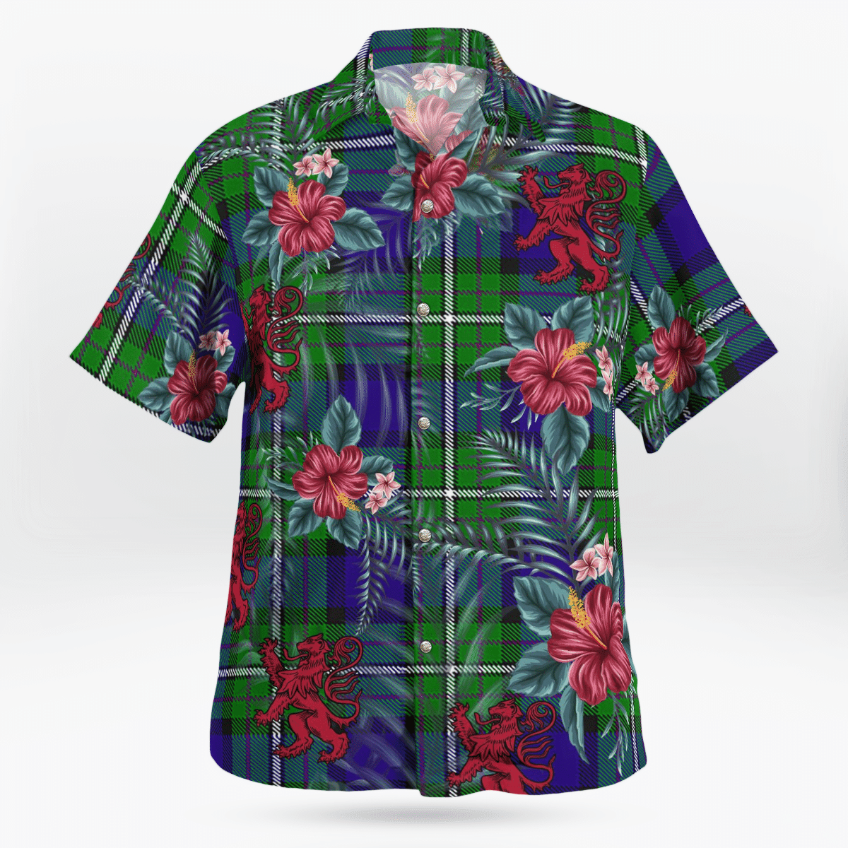 Clan Alexander Tartan Scottish Lion Hawaiian Shirt YM33 Alexander Tartan Tartan Hawaii Shirt   