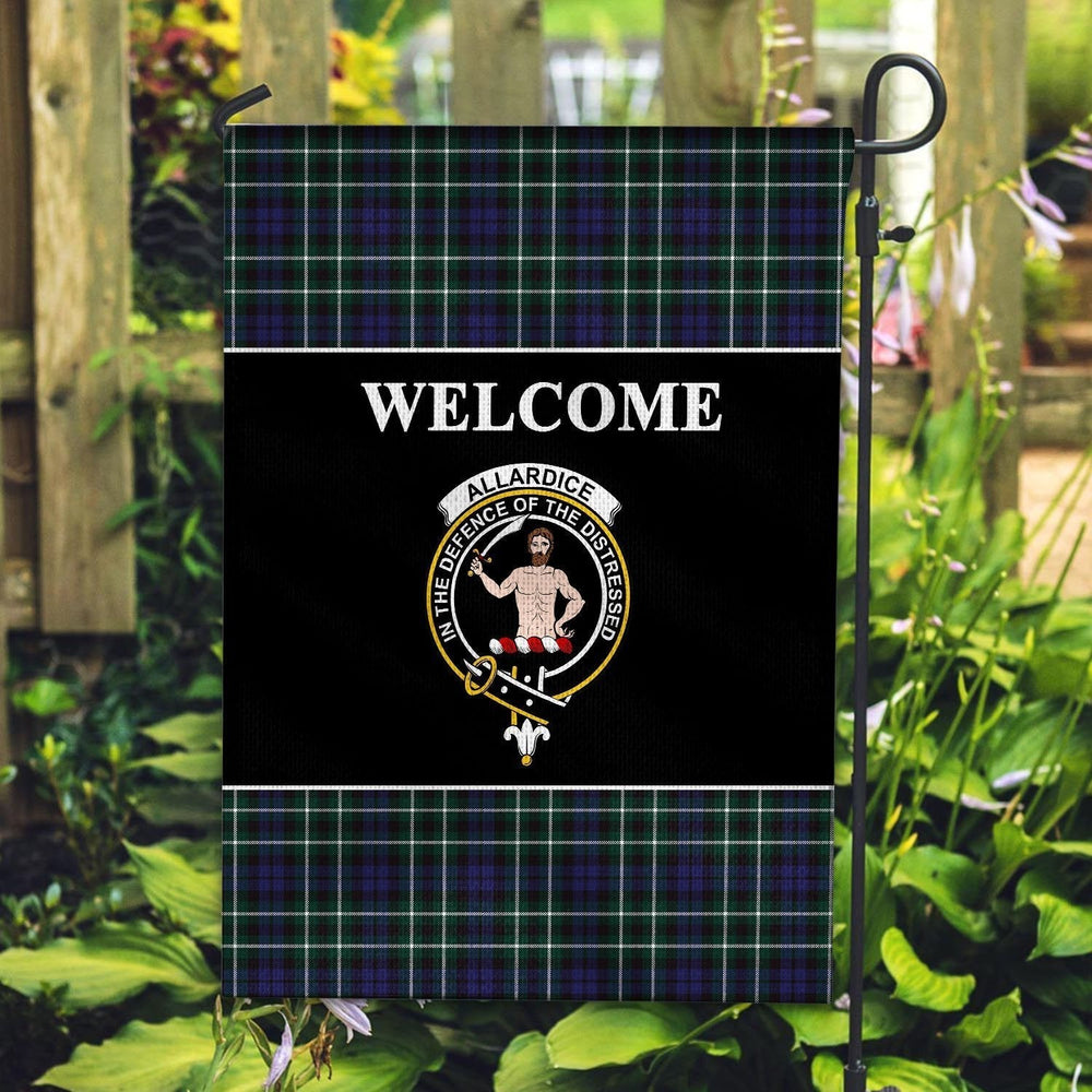 Clan Allardice Tartan Crest Black Garden Flag FR33 Clan Allardice Tartan Today   