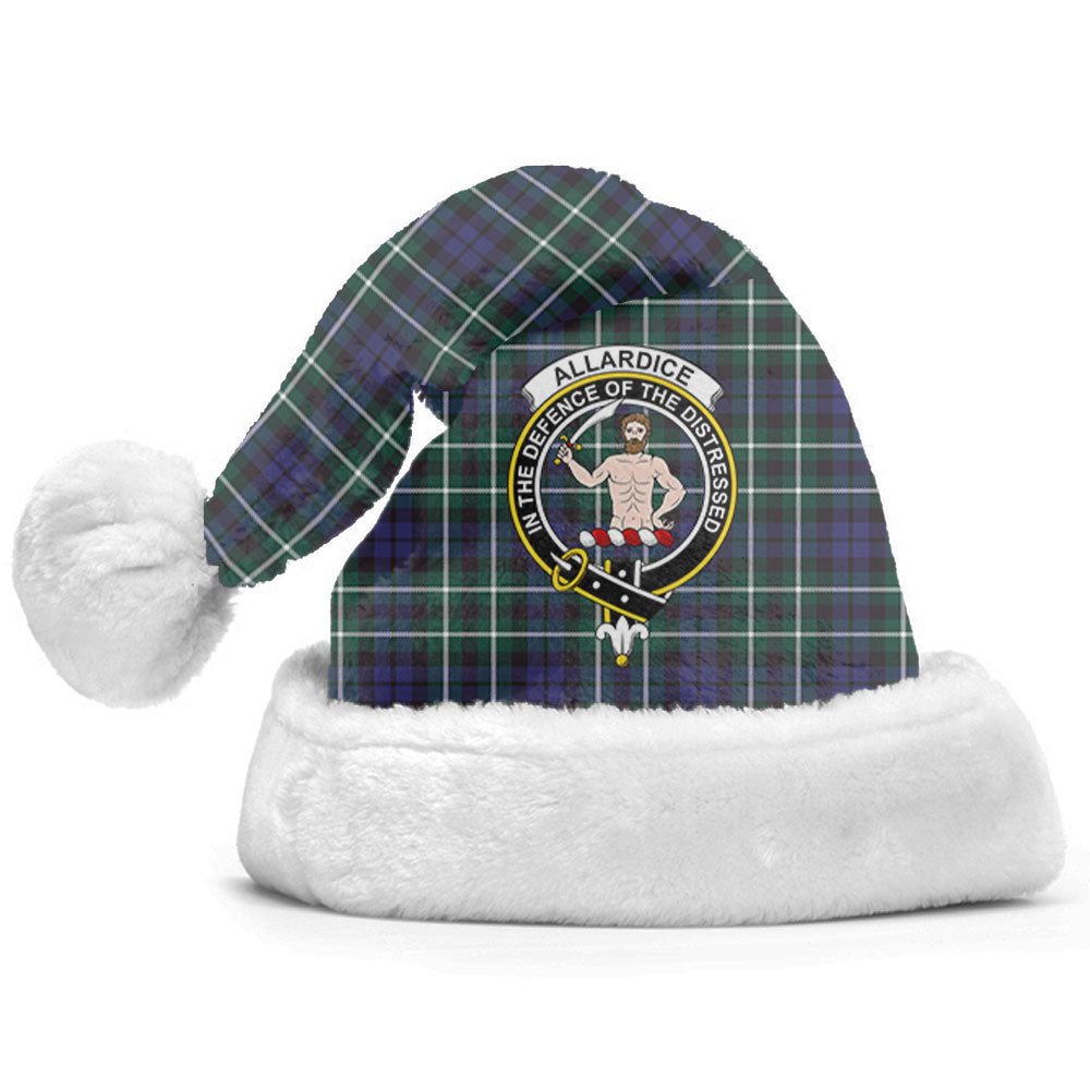 Clan Allardice Tartan Crest Christmas Santa Hat FY33 Allardice Tartan Tartan Santa Hat   