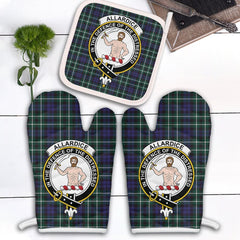 Clan Allardice Tartan Crest Oven Mitt And Pot Holder (2 Oven Mitts + 1 Pot Holder) QZ89 Clan Allardice Tartan Today   