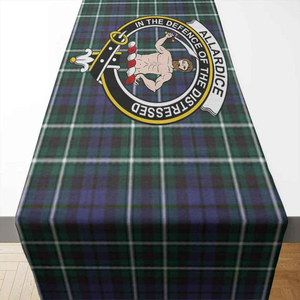 Clan Allardice Tartan Crest Table Runner Cotton RA77 Allardice Tartan Tartan Table Runner   
