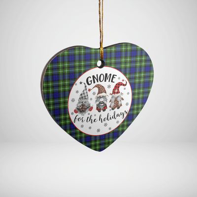 Clan Allardice Tartan Gnome Heart Ceramic Ornament EV83