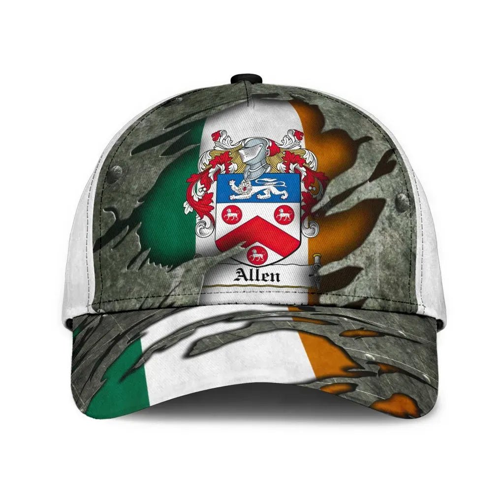 Clan Allen Coat Of Arms Dublinarms - Irish Family Crest Classic Cap KP17 Allen Coat Of Arms Dublinarms Irish Cap   