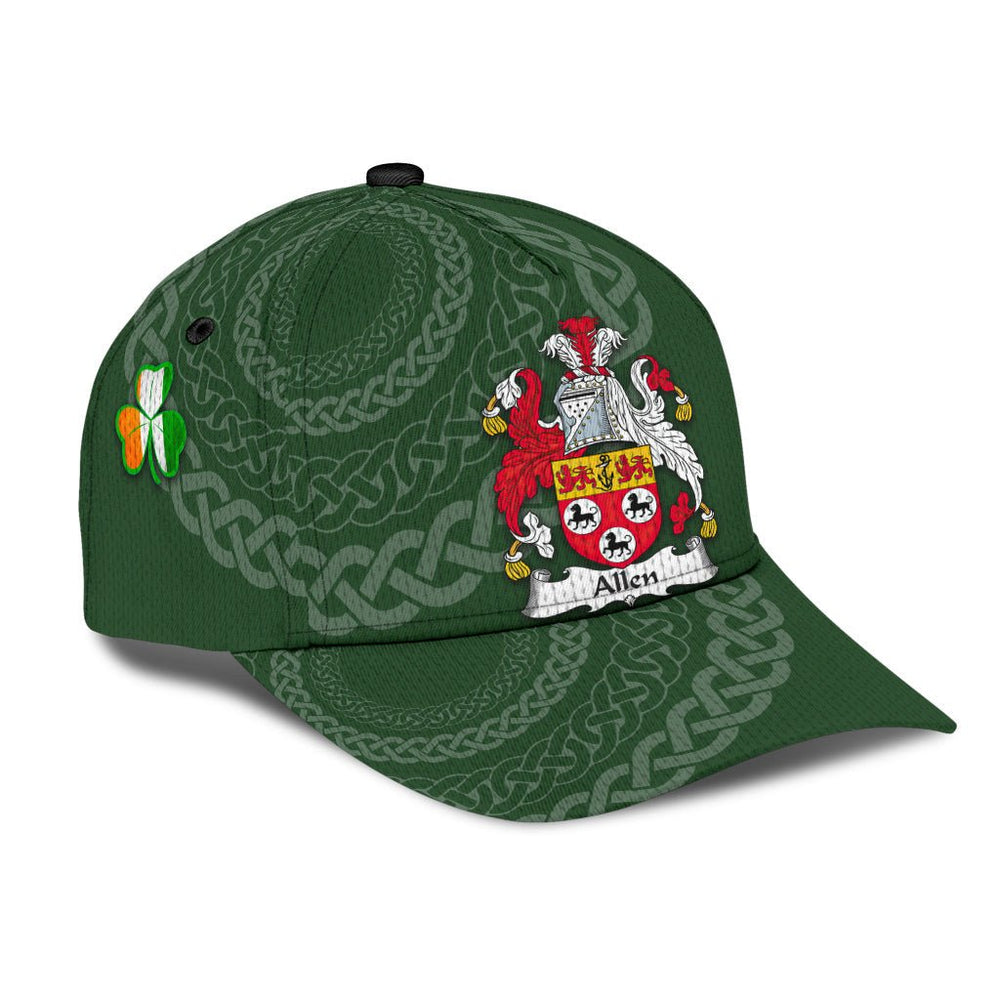 Clan Allen Coat Of Arms - Irish Family Crest St Patrick's Day Classic CapWW81 Classic Cap - Allen Coat Of Arms St Patrick's Day Classic Cap Irish Cap   