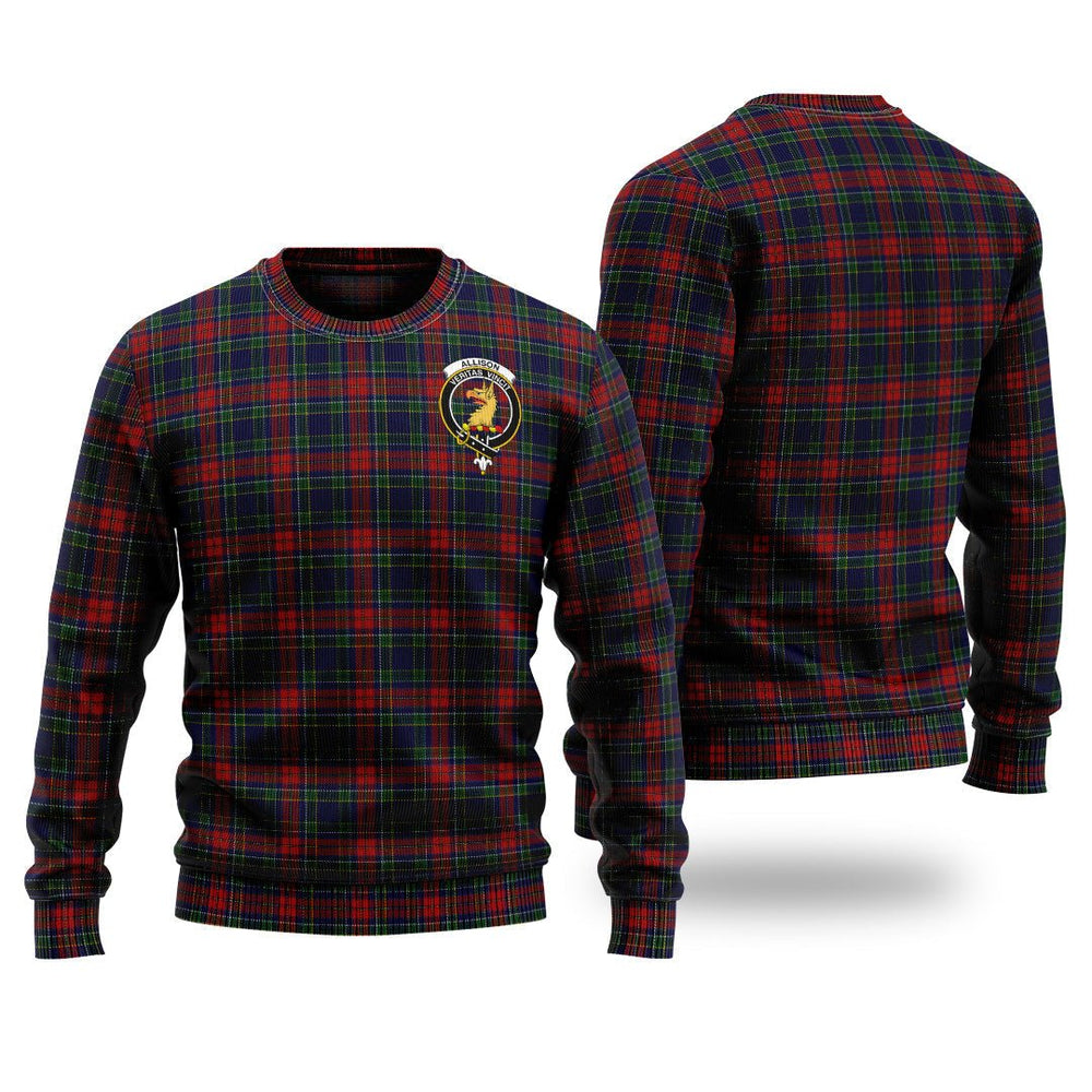 Clan Allison Red Tartan Christmas Ugly Sweater MG22 Allison Red Tartan Tartan Sweater   