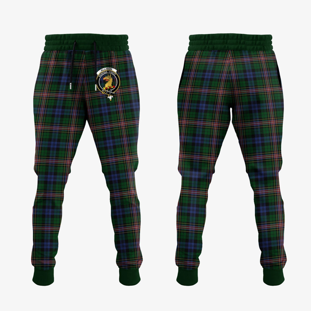 Clan Allison Tartan Crest Jogger Sweatpants QP16 Clan Allison Tartan Today   
