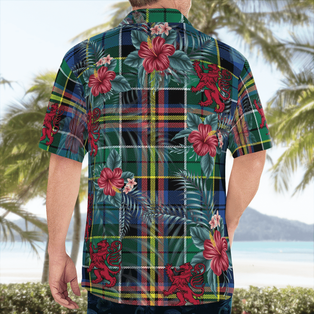 Clan Allison Tartan Scottish Lion Hawaiian Shirt LF79 Allison Tartan Tartan Hawaii Shirt   