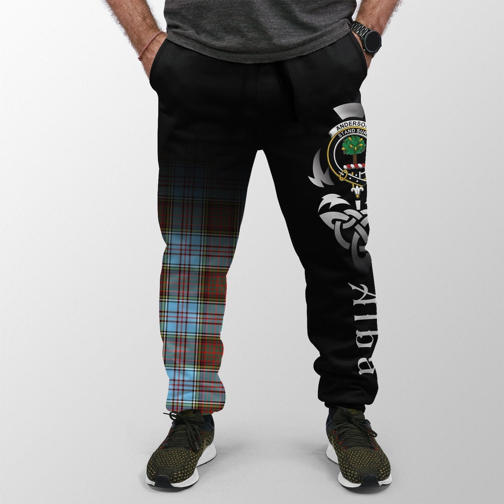 Clan Anderson Ancient Tartan Crest Jogger Sweatpants  Alba Celtic Style JK22 Clan Anderson Tartan Today   
