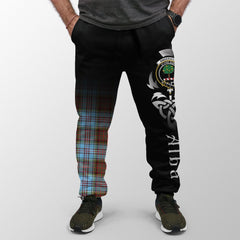 Clan Anderson Ancient Tartan Crest Jogger Sweatpants  Alba Celtic Style JK22 Clan Anderson Tartan Today   