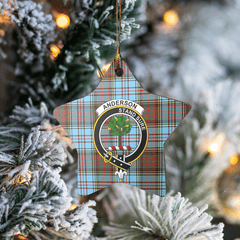 Clan Anderson Ancient Tartan Crest Star Ceramic Ornament ED42 Anderson Ancient Tartan Tartan Christmas   