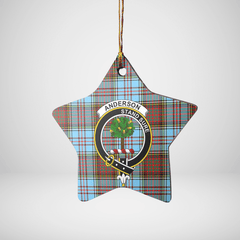 Clan Anderson Ancient Tartan Crest Star Ceramic Ornament ED42 Anderson Ancient Tartan Tartan Christmas   