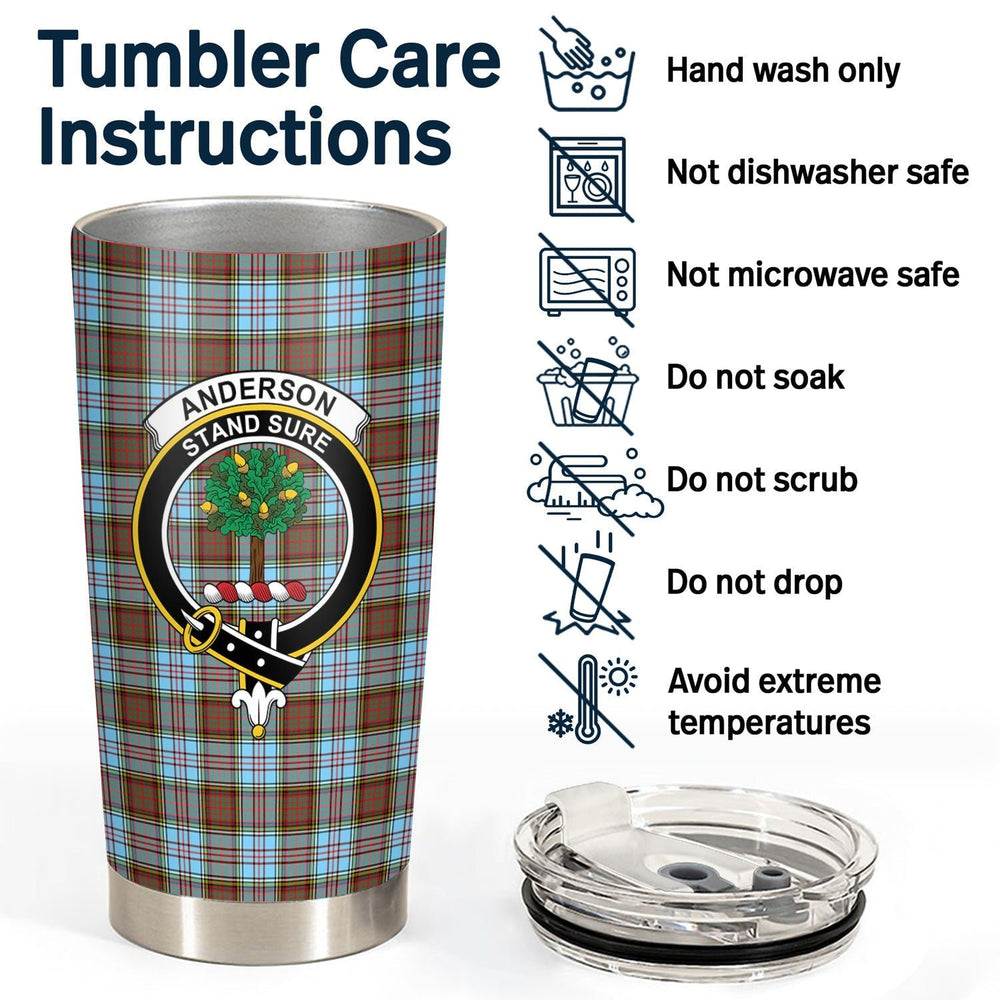 Clan Anderson Ancient Tartan Crest Tumbler WK54 Clan Anderson Tartan Today   