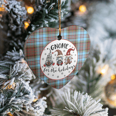 Clan Anderson Ancient Tartan Gnome Heart Ceramic Ornament UI67 Anderson Ancient Tartan Gnome Tartan Christmas   