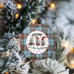 Clan Anderson Ancient Tartan Gnome Round Ceramic Ornament VT72 Anderson Ancient Tartan Tartan Christmas   